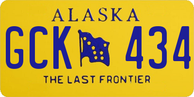 AK license plate GCK434