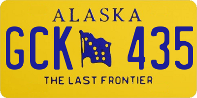 AK license plate GCK435