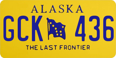 AK license plate GCK436