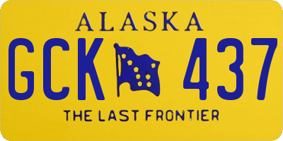 AK license plate GCK437