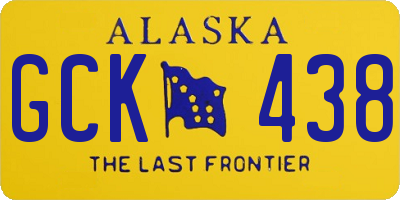 AK license plate GCK438