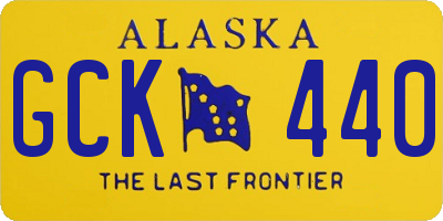 AK license plate GCK440