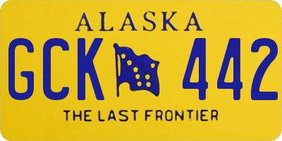 AK license plate GCK442
