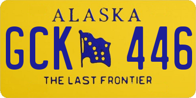 AK license plate GCK446