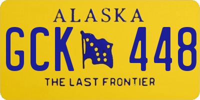 AK license plate GCK448