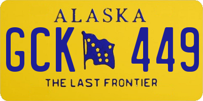 AK license plate GCK449