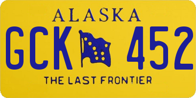 AK license plate GCK452