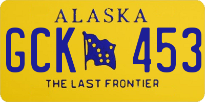 AK license plate GCK453