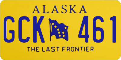 AK license plate GCK461