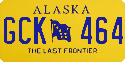 AK license plate GCK464