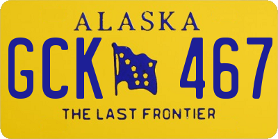 AK license plate GCK467