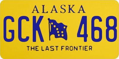 AK license plate GCK468