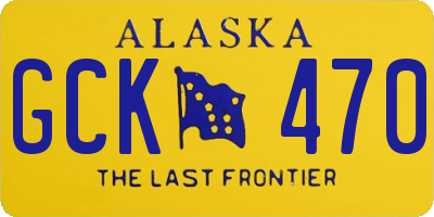 AK license plate GCK470