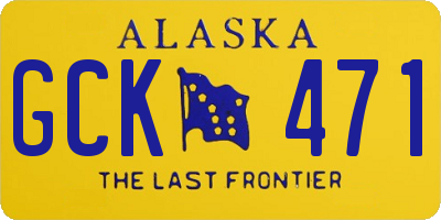 AK license plate GCK471