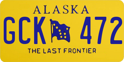 AK license plate GCK472