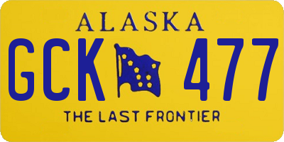 AK license plate GCK477