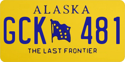 AK license plate GCK481