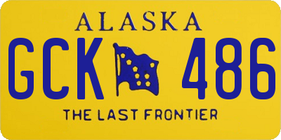 AK license plate GCK486