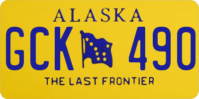 AK license plate GCK490