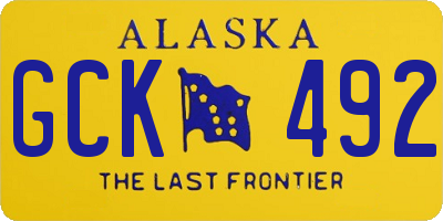 AK license plate GCK492