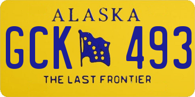 AK license plate GCK493