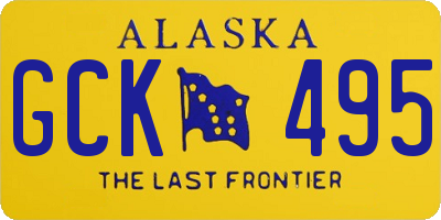 AK license plate GCK495