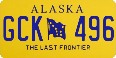 AK license plate GCK496