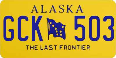 AK license plate GCK503