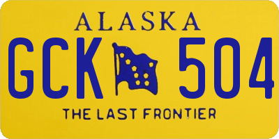 AK license plate GCK504