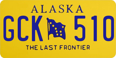 AK license plate GCK510
