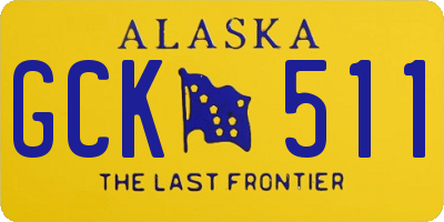 AK license plate GCK511