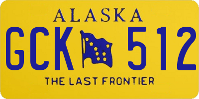 AK license plate GCK512