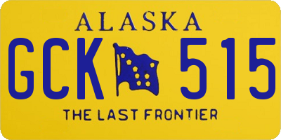 AK license plate GCK515
