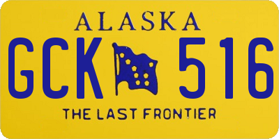 AK license plate GCK516