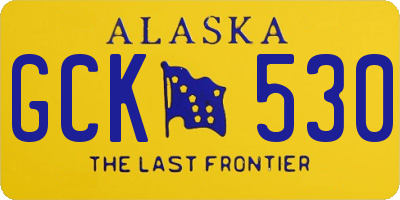 AK license plate GCK530