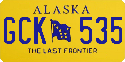 AK license plate GCK535