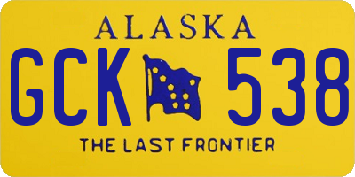 AK license plate GCK538
