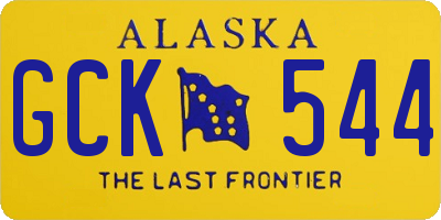AK license plate GCK544