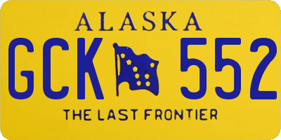 AK license plate GCK552