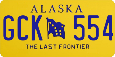 AK license plate GCK554