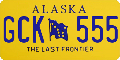 AK license plate GCK555