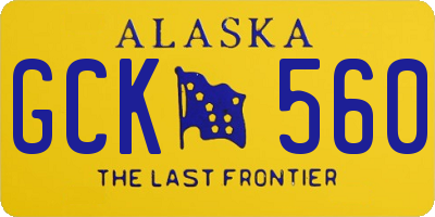 AK license plate GCK560