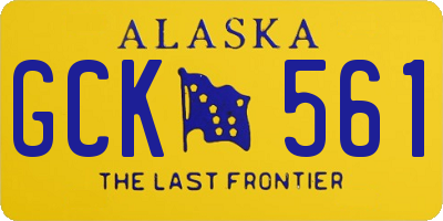 AK license plate GCK561