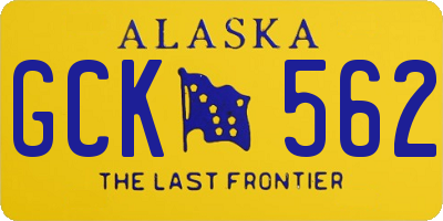 AK license plate GCK562