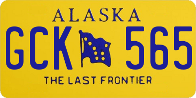 AK license plate GCK565