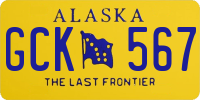 AK license plate GCK567