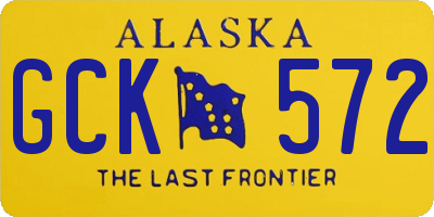 AK license plate GCK572