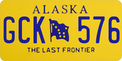 AK license plate GCK576