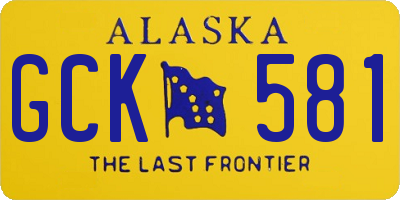 AK license plate GCK581