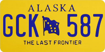 AK license plate GCK587
